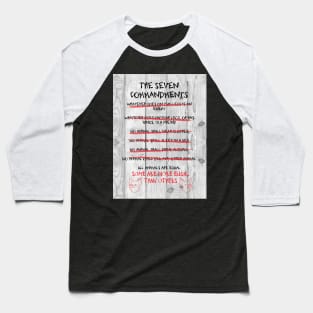 The Seven Commandments - Animal Farm Baseball T-Shirt